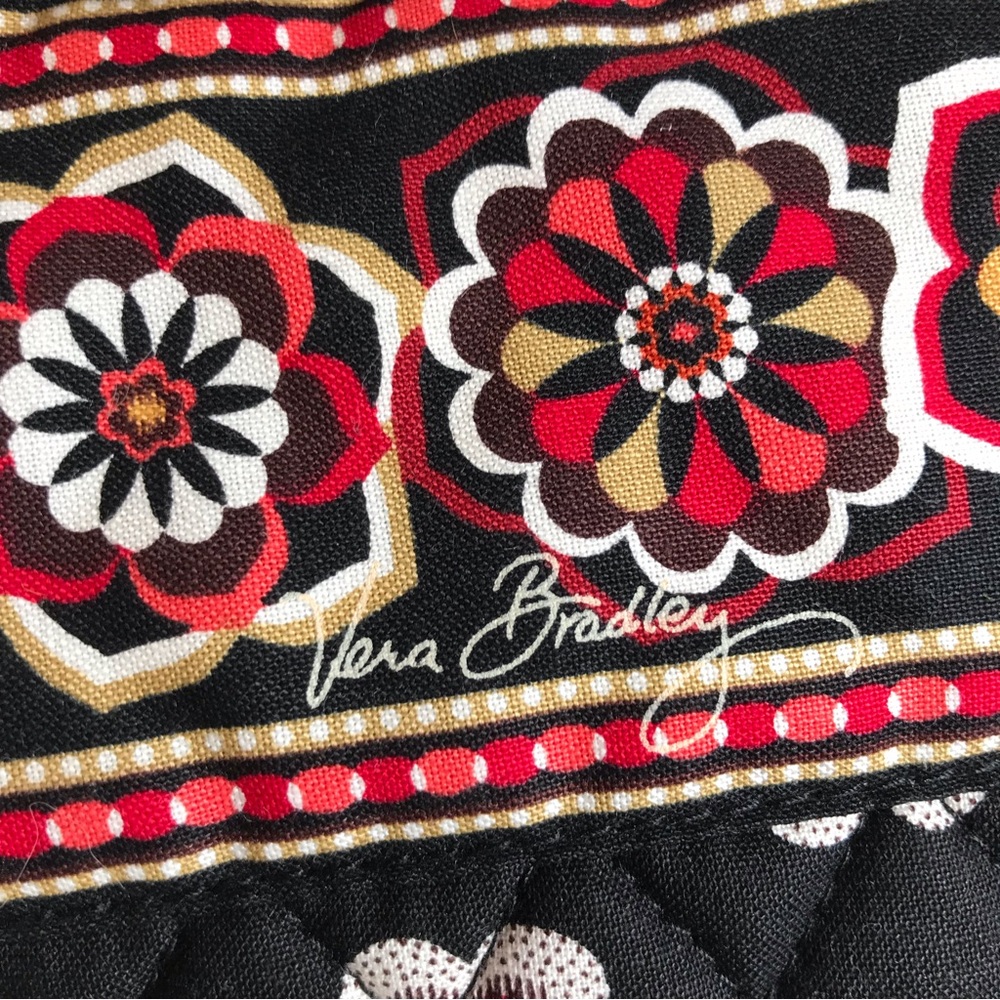Vera Bradley Pirouette Black Red Lunch Bunch Bag Tote - Picture 5 of 8